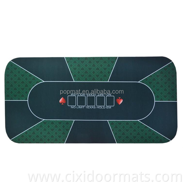Large Size Poker Gambling Table Mat Anti silp Full Color Printing rubber game mat